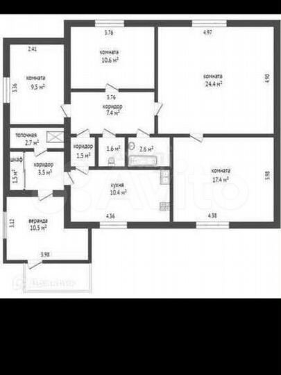 Дом 93,1 м² на участке 14 сот.