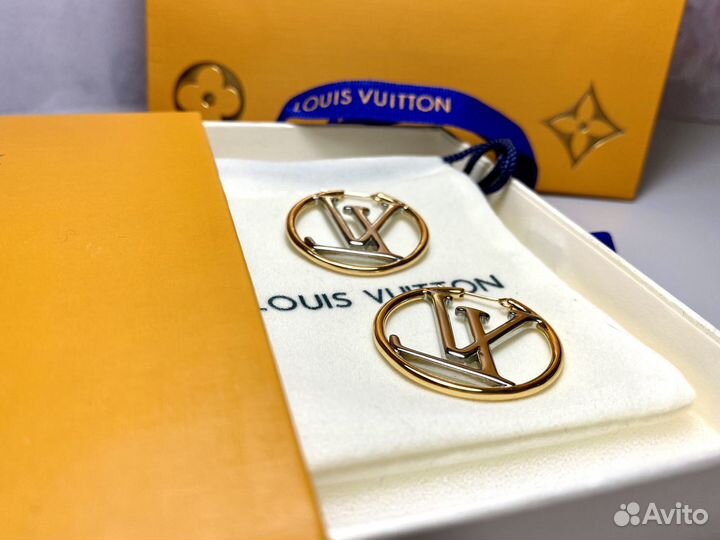 Серьги louis vuitton кольца