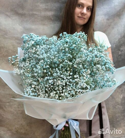 Букет с гипсофилой