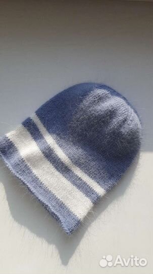 Шапка женская вязаная из пуха норки