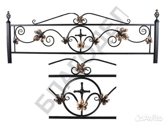 Изготовление ритуальных оград на могилу(установка)