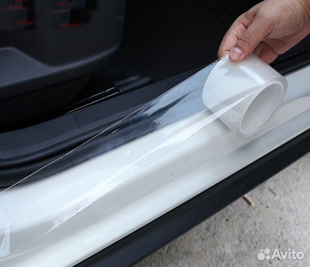 Защитная бронепленка пленка для порогов фар авто