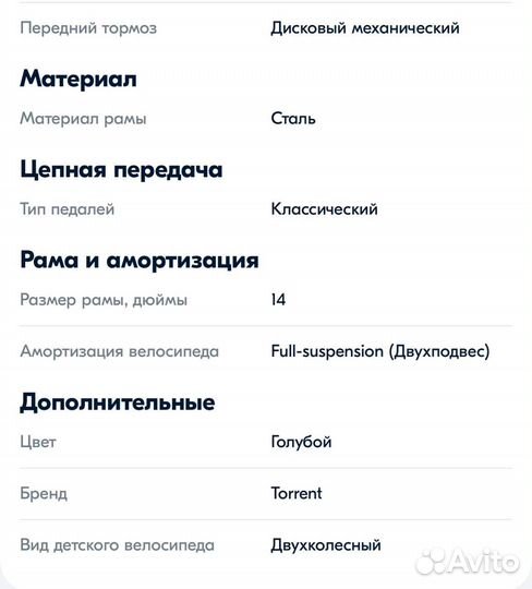 Велосипед torrent Spider blue подростковый