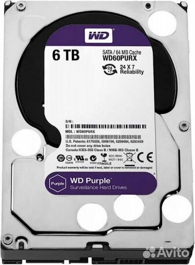 6 тб Жесткий диск WD Purple