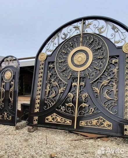 Кованые ворота под ключ o-8452