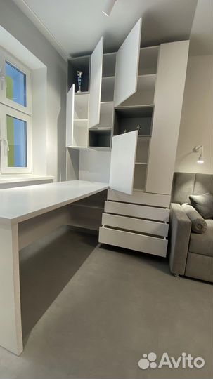 Письменный стол с шкафом и ящиками на заказ