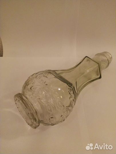 Бутылка рельеф, флакон с крышкой