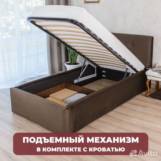 Кровать с матрасом и подъемный механизм Роза