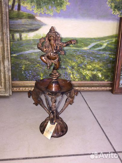 Ганеша танцующий бронзовая статуэтка