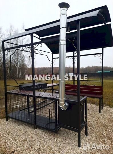 Мангал с крышей