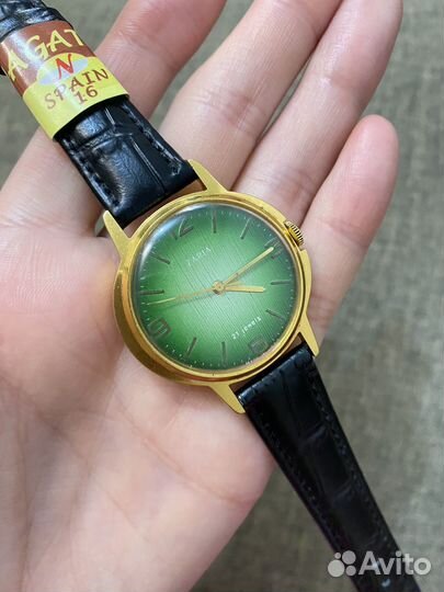Часы мужские СССР Заря позолоченные Au10