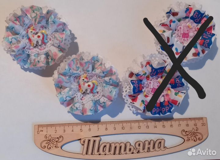 Бантики-мультяшки для волос в ассортименте