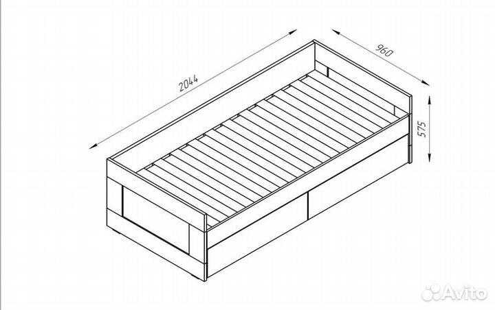 Кровать IKEA раздвижной и матрас(комплект)