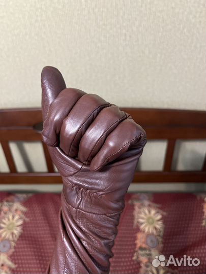 Перчатки женские кожаные