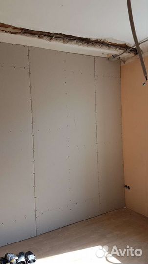 Монтаж перегородок из гипсокартона. Короб. Обшивка