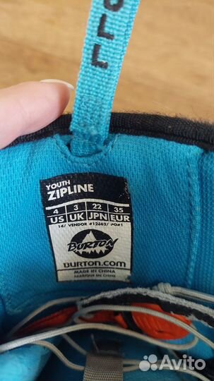 Детские ботинки для сноуборда Burton Zipline 35