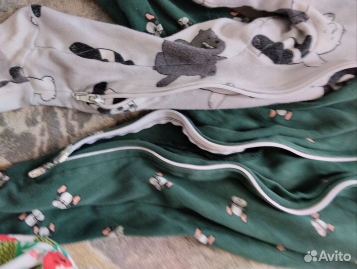 Комбинезоны слипы на молнии