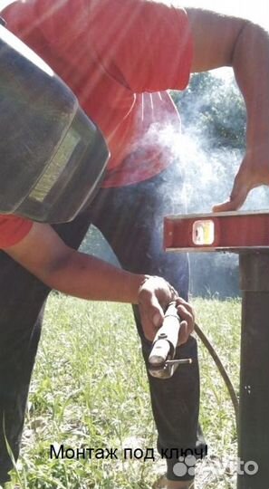 Винтовые сваи с монтажом