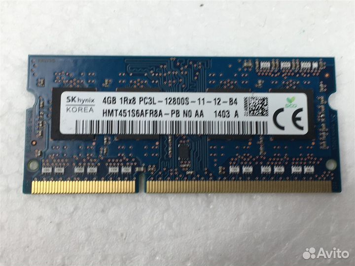 Hynix DDR3 4GB на ноутбук память 1600Mhz PC3L ддр3