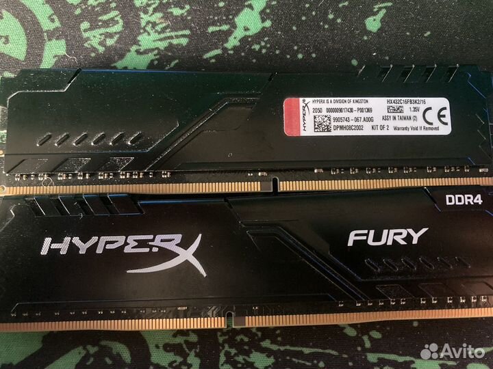 Оперативная память ddr4 hyperx fury 16gb