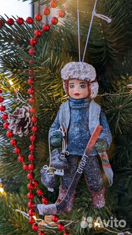 Ватные елочные игрушки