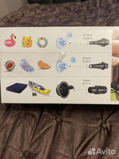 Надувной матрас intex Авокадо и насос