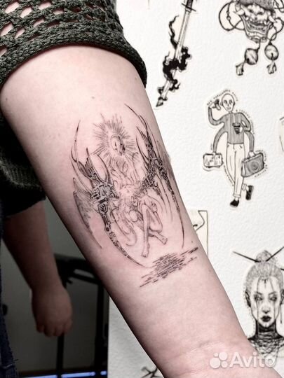 Тату мастер киберсигилизм, аниме, трайбл