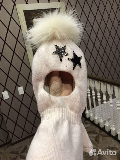 Шапка шлем для девочки