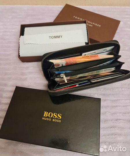 Кошелек мужской Boss, Tommy hilfiger