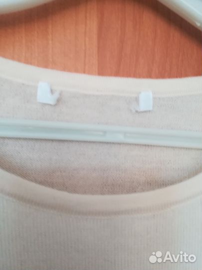 Джемпер uniqlo, молочного цвета, шерсть мериноса