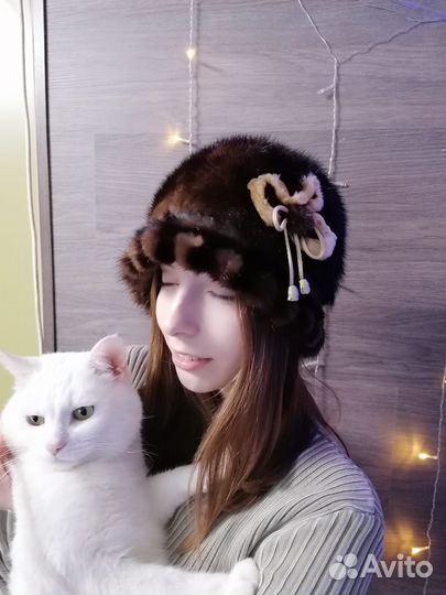 Шапка норковая женская