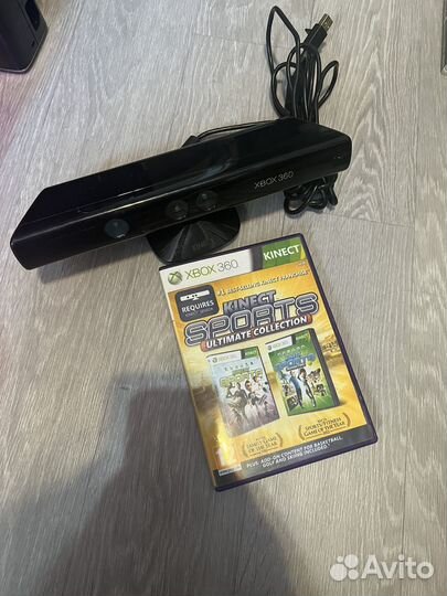 Microsoft Kinect + kinect sports 1+2 xbox 360