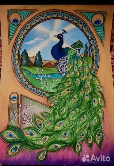Картина с павлином