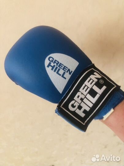 Перчатки спортивные GreenHill синие, размер S