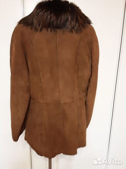 Куртка зимняя женская замшевая размер 48