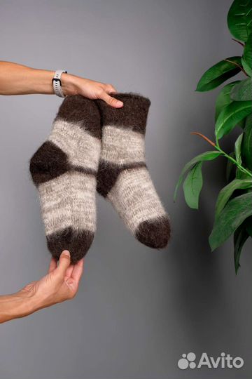 Тёплые мужские носки из овечьей шерсти