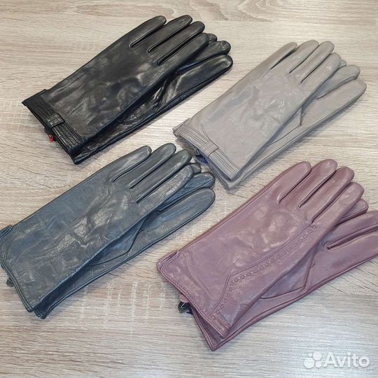 Перчатки женские кожаные