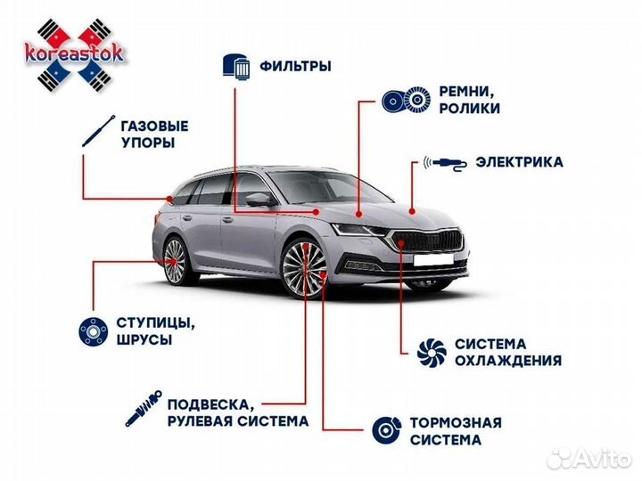 Датчик скорости 0K72A-55-475 hyundai / KIA