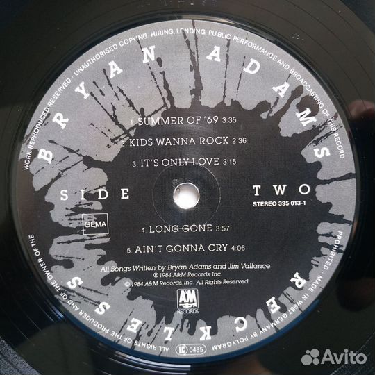 Bryan Adams - Reckless (1984)