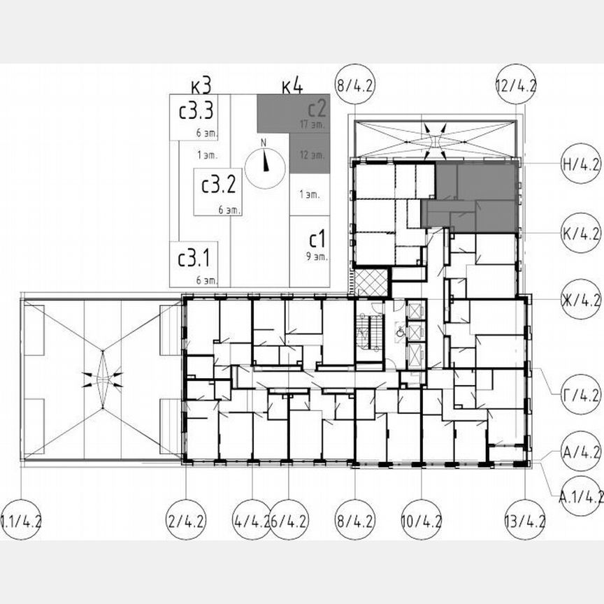 1-к. квартира, 52,9 м², 16/17 эт.