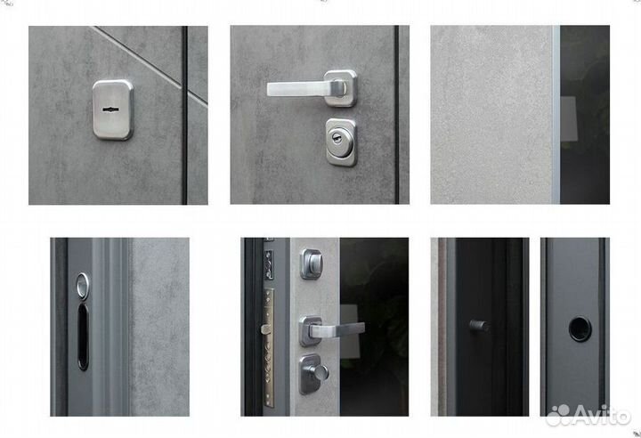 Дверь входная Бетон тёмный шумо-изоляционная