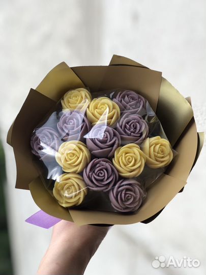 Съедобные букеты из цветов. Шоколадные розы