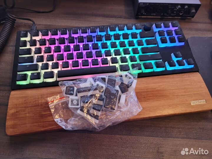Чёрные кейкапы пуддинги OEM, PBT