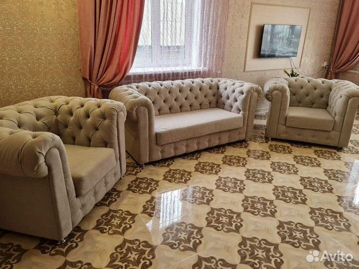 Перетяжка и замена обивки кресел из ткани