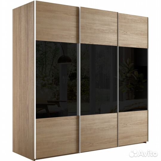 Шкаф-купе Эста 3-х дверный Комби (6 лдсп / 6 Черны