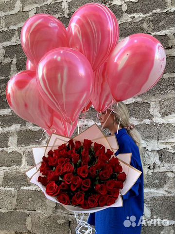 Букеты цветов и шары. Цветы. Доставка