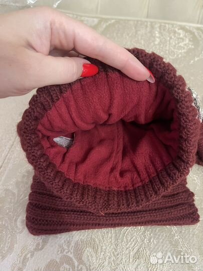 Комплет шапка+снуд+варежки(взрослый)