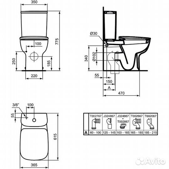 Бачок для унитаза Ideal Standard Esedra T282801 Б