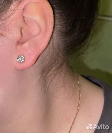 Серьги(пусеты) с бриллиантами