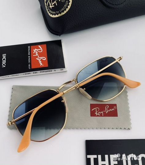 Очки ray ban hexagonal голубой